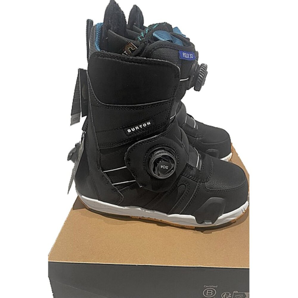 NEW! $480 Burton Felix Wide Step On Snowboard Boots!  8  Black  Wider Version